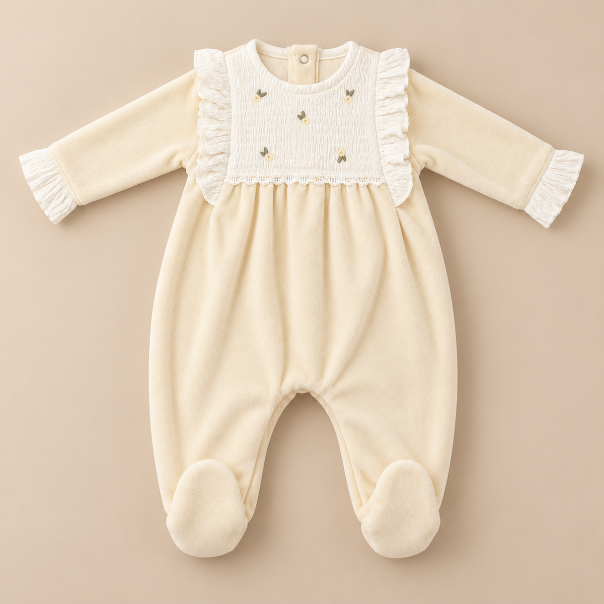 Grenouillère bébé en velours Bebelina
