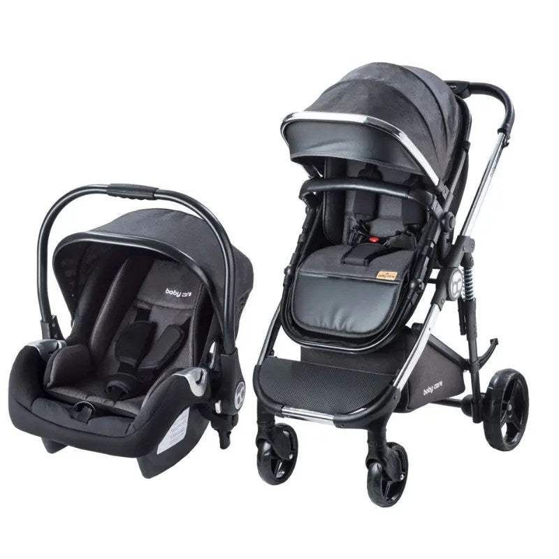 Poussette Black avec 1 maxi cosy BabyCare - babycare - Poussettes pour bébé Maroc -www.babyboss.ma