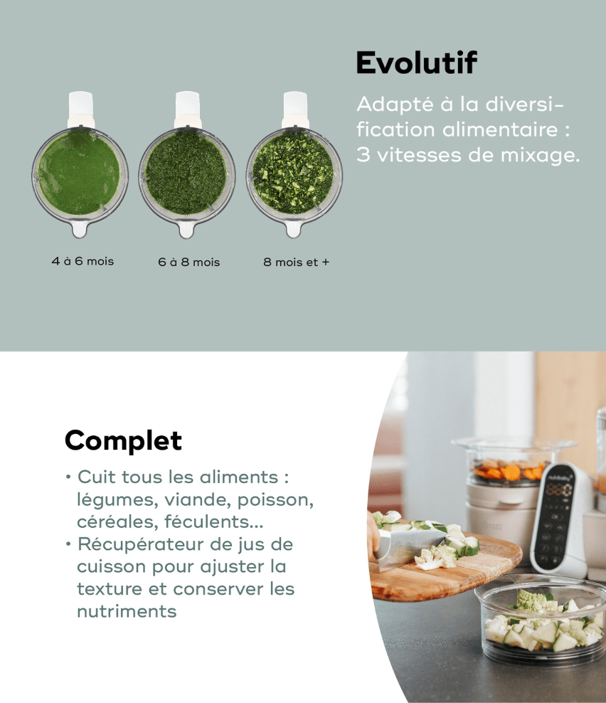 Nutribaby(+) - Robot culinaire multifonctions - Babymoov - REPAS pour bébé Maroc -www.babyboss.ma