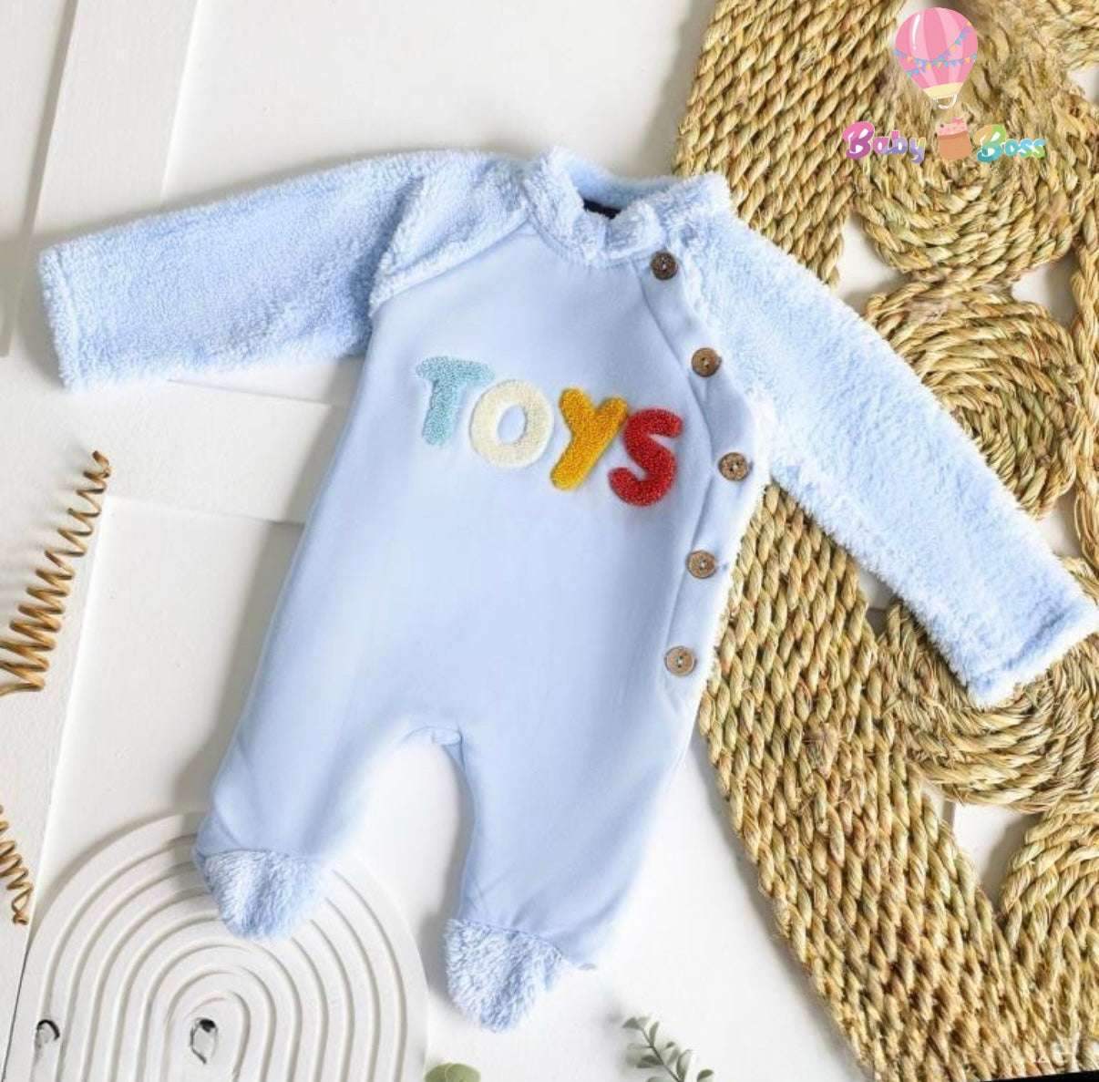 Grenouillère pour garçons bleu - flash - pour bébé Maroc -www.babyboss.ma