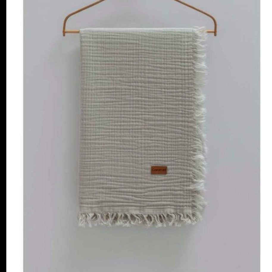 Couverture en mousseline, couleur grise, 100x120 cm