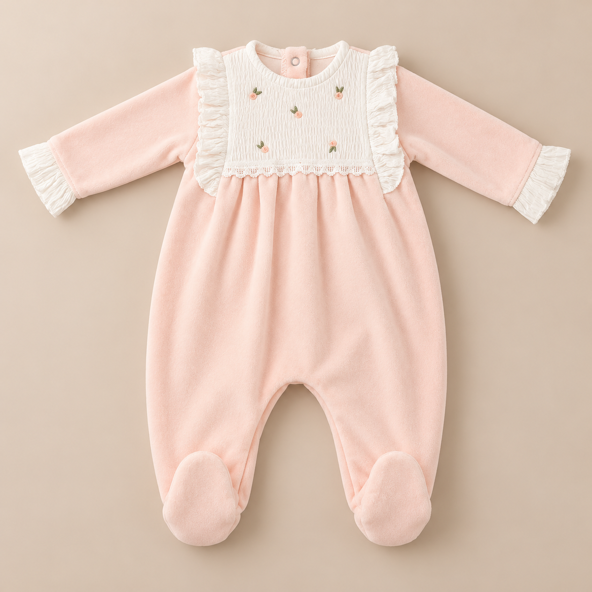Grenouillère bébé en velours Bebelina