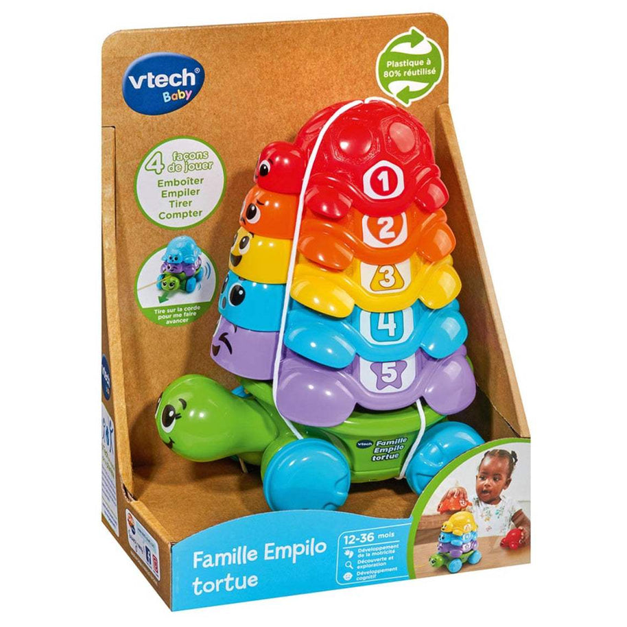 Famille empilo tortue - Vtech - Vtech - Jouets à empiler pour bébé Maroc -www.babyboss.ma