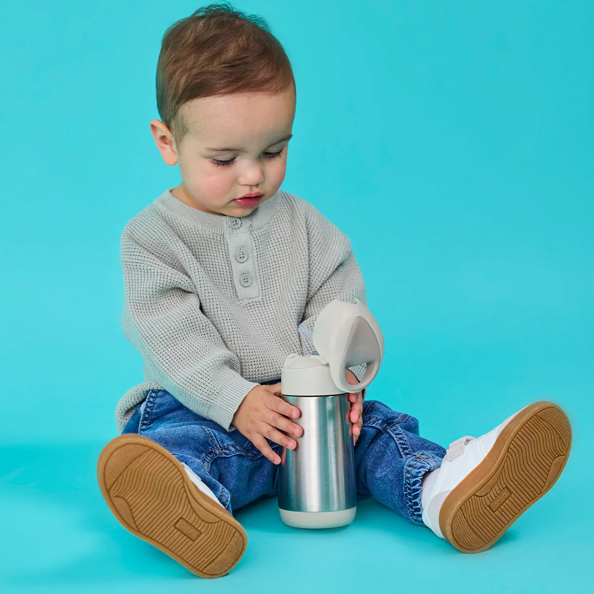 Gourde isotherme à paille B.box 350ml - Latte - b.box - Water Bottles pour bébé Maroc -www.babyboss.ma