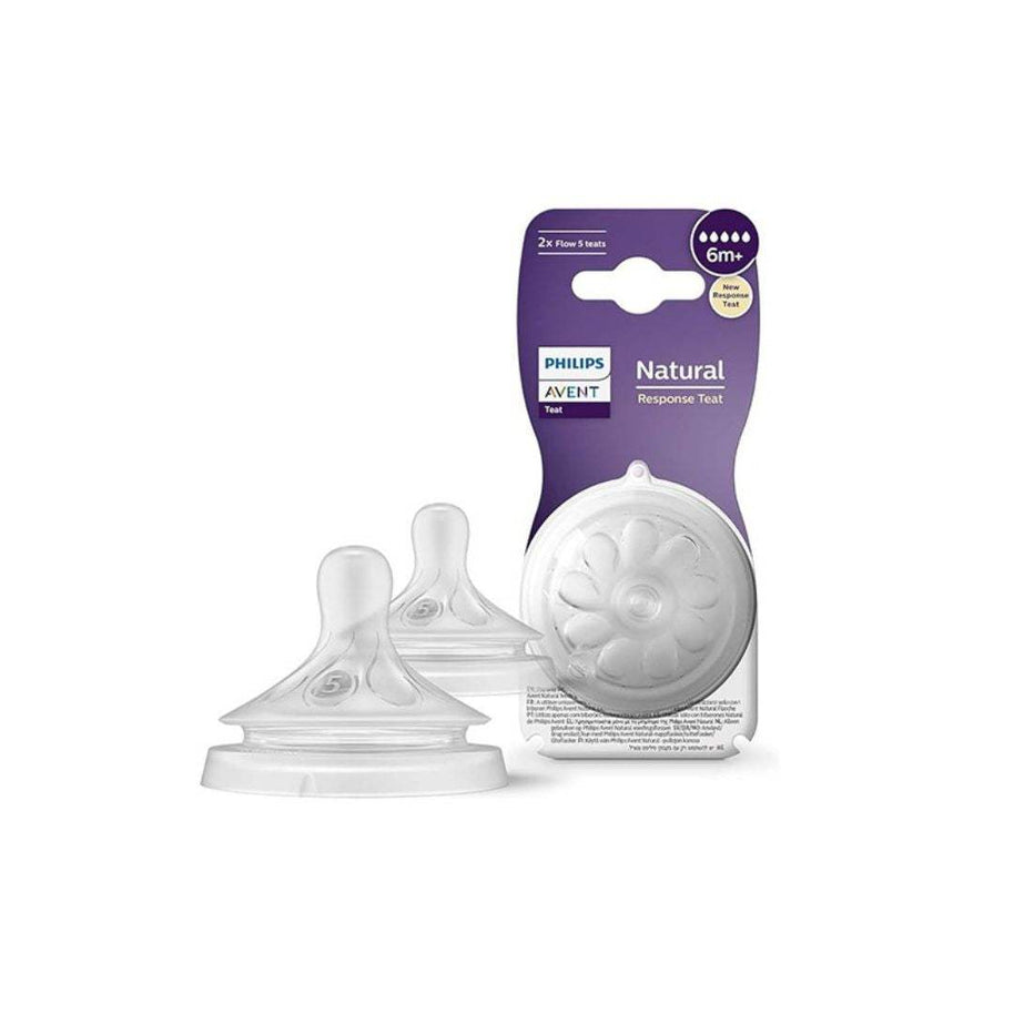Avent Lot de 2 Tétines Natural Débit Rapide - 6mois+ - Philips Avent - Tétines pour bébé Maroc -www.babyboss.ma