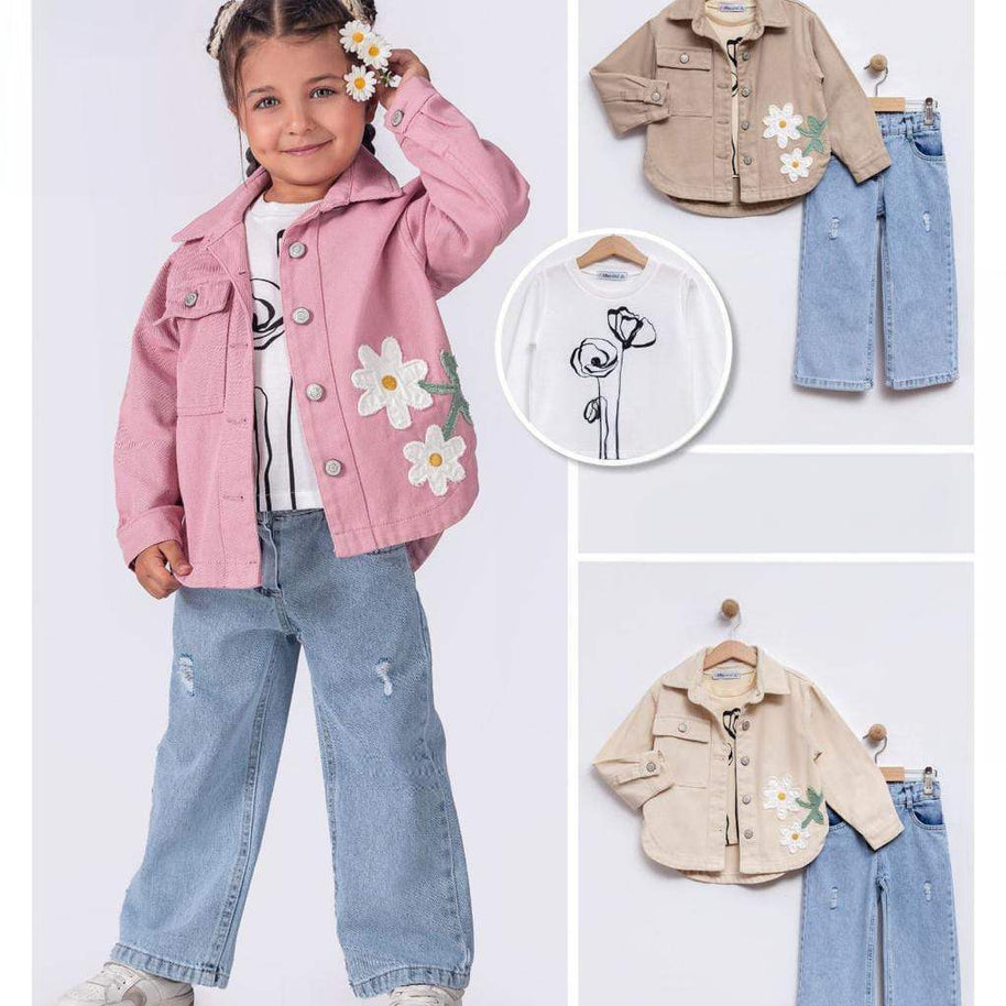 Ensemble 3 pièces pour filles - babyboss Mode - pour bébé Maroc -www.babyboss.ma