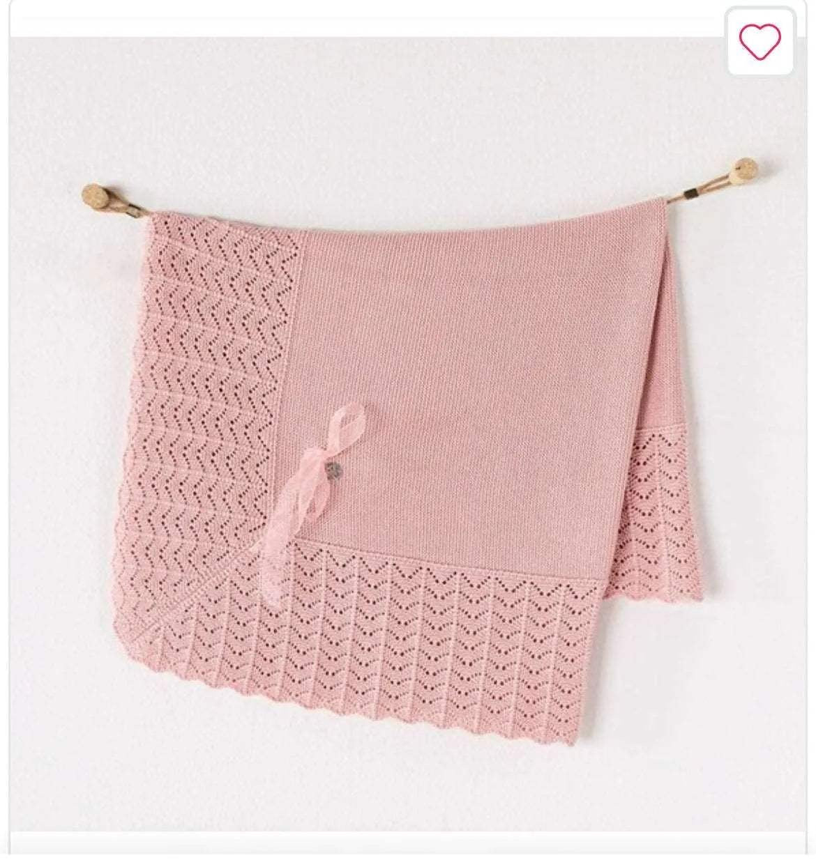 Andy Wawa Knitted Blanket 100X90 Cm white