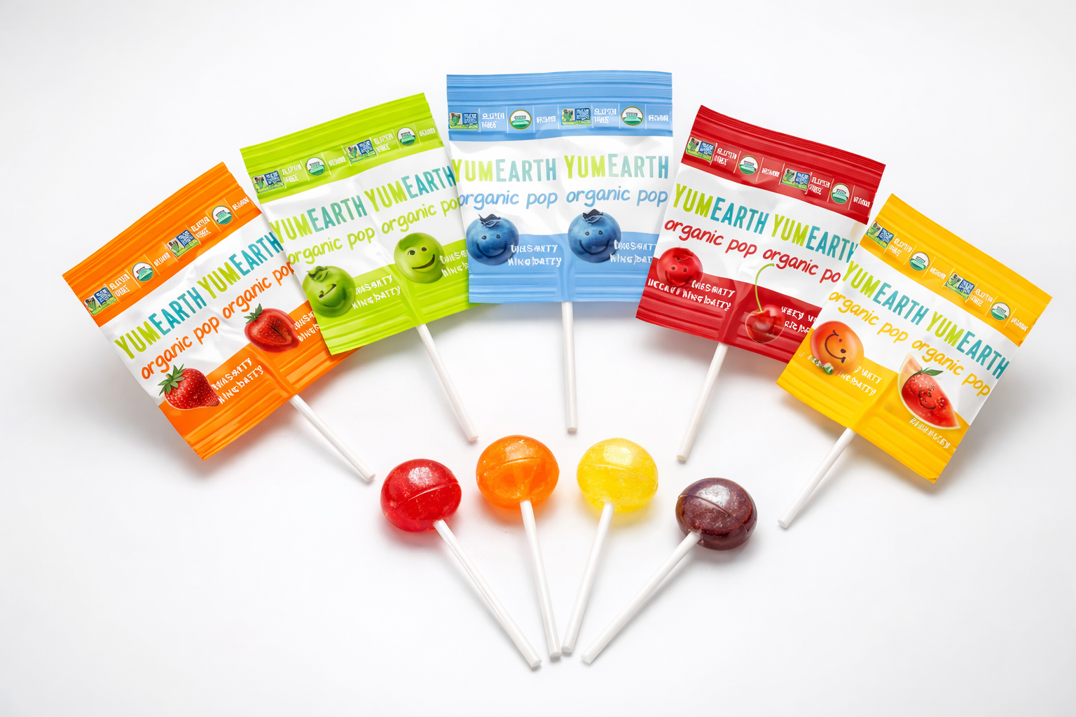 Sucettes biologiques YumEarth AROMATISÉES AUX FRUITS - Yumearth -