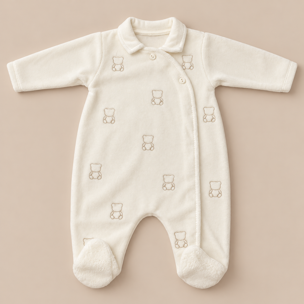 Grenouillère bébé en velours Bebelina