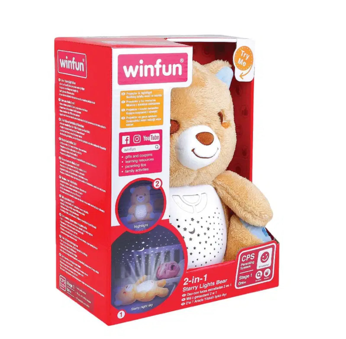 Ourson projecteur et veuilleuse - Winfun