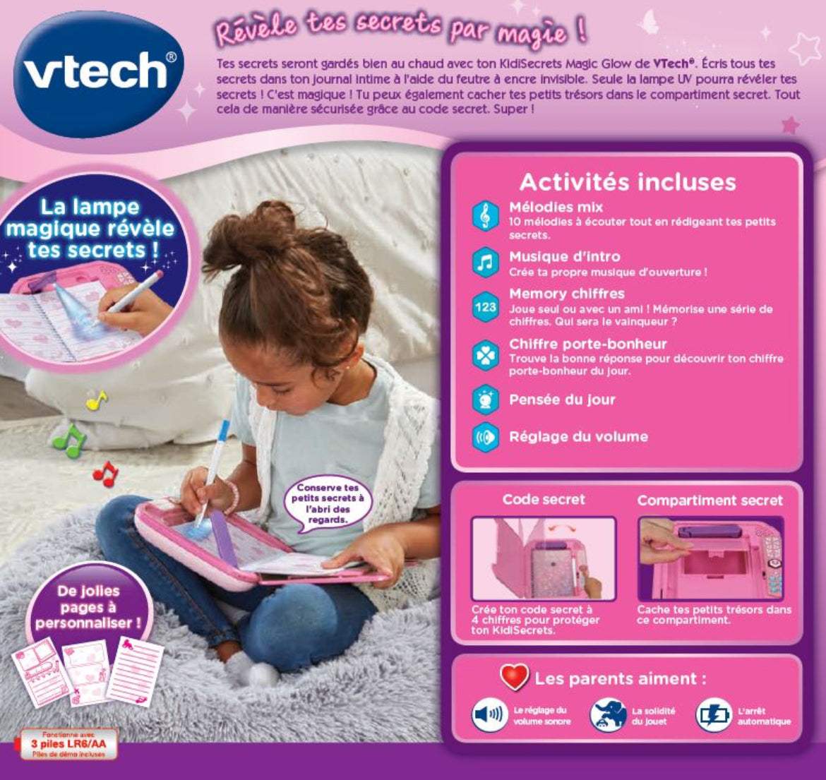 Kidi secrects magic glow vtech 6-12 ans - Vtech - pour bébé Maroc -www.babyboss.ma