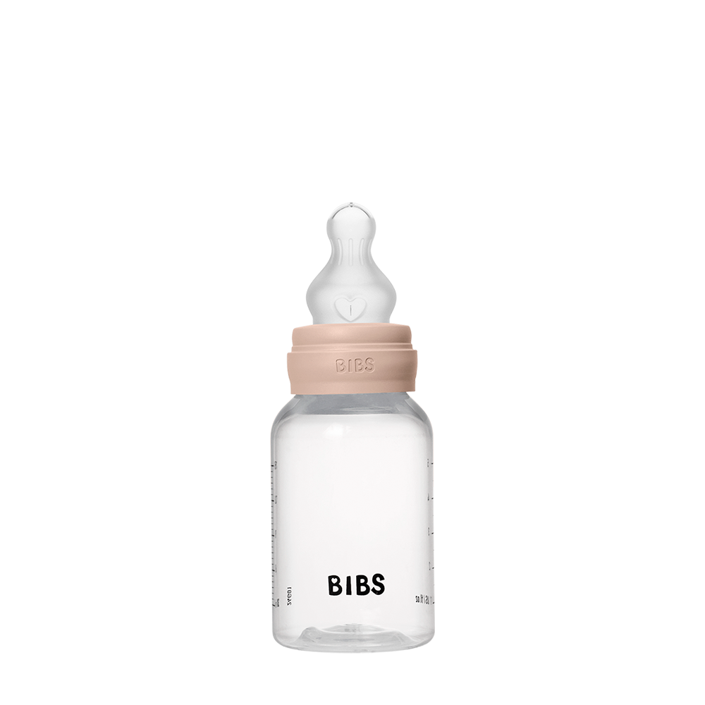 Biberon sans BPA 150ml avec tétine en silicone Débit lent - Blush - Bibs - Baby Bottle pour bébé Maroc -www.babyboss.ma