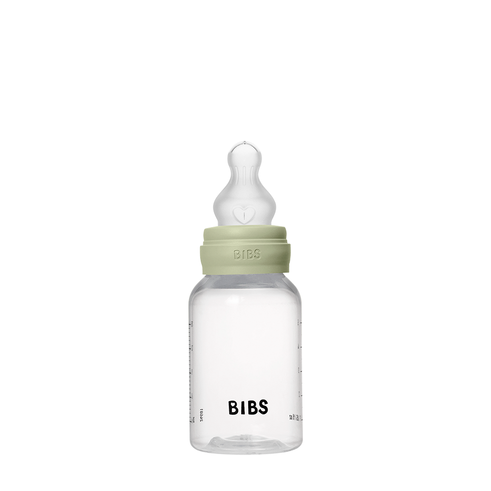 Biberon sans BPA 150ml avec tétine en silicone Débit lent - Sage - Bibs - Baby Bottle pour bébé Maroc -www.babyboss.ma