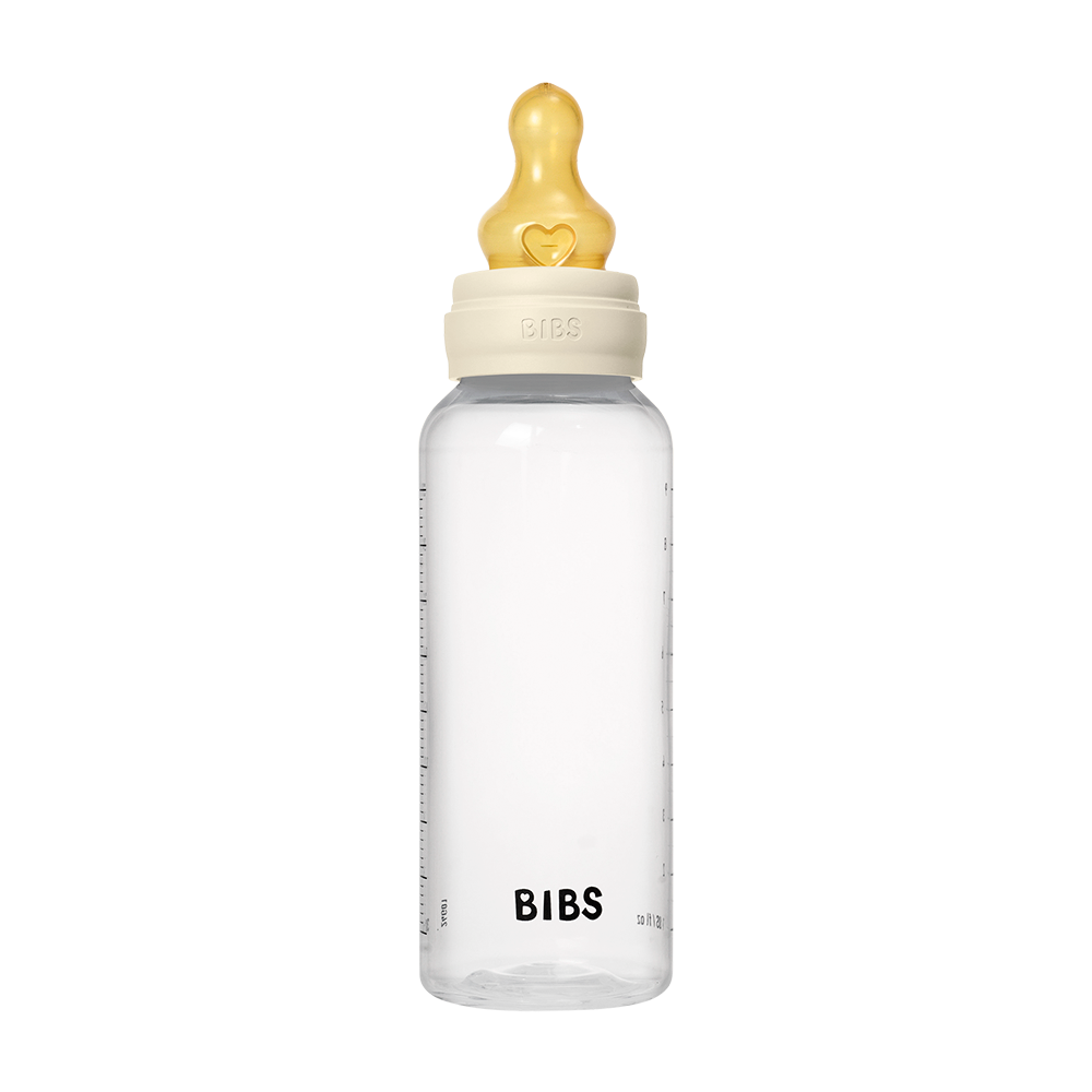 Biberons en Plastique sans BPA 270ml avec Tétine en Latex Débit moyen -Ivory - BIBS - Bibs - Baby Bottle pour bébé Maroc -www.babyboss.ma