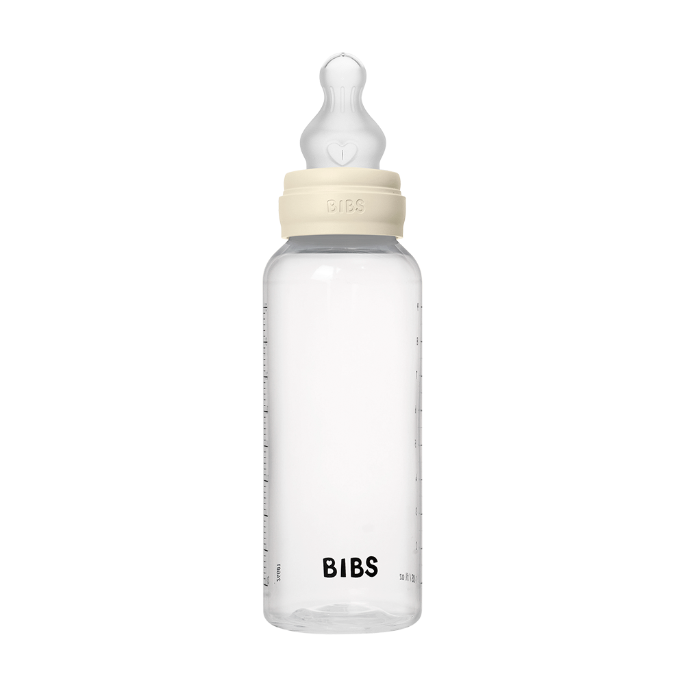 Biberon BIBS Sans BPA 270ml – Silicone Débit moyen - Ivory