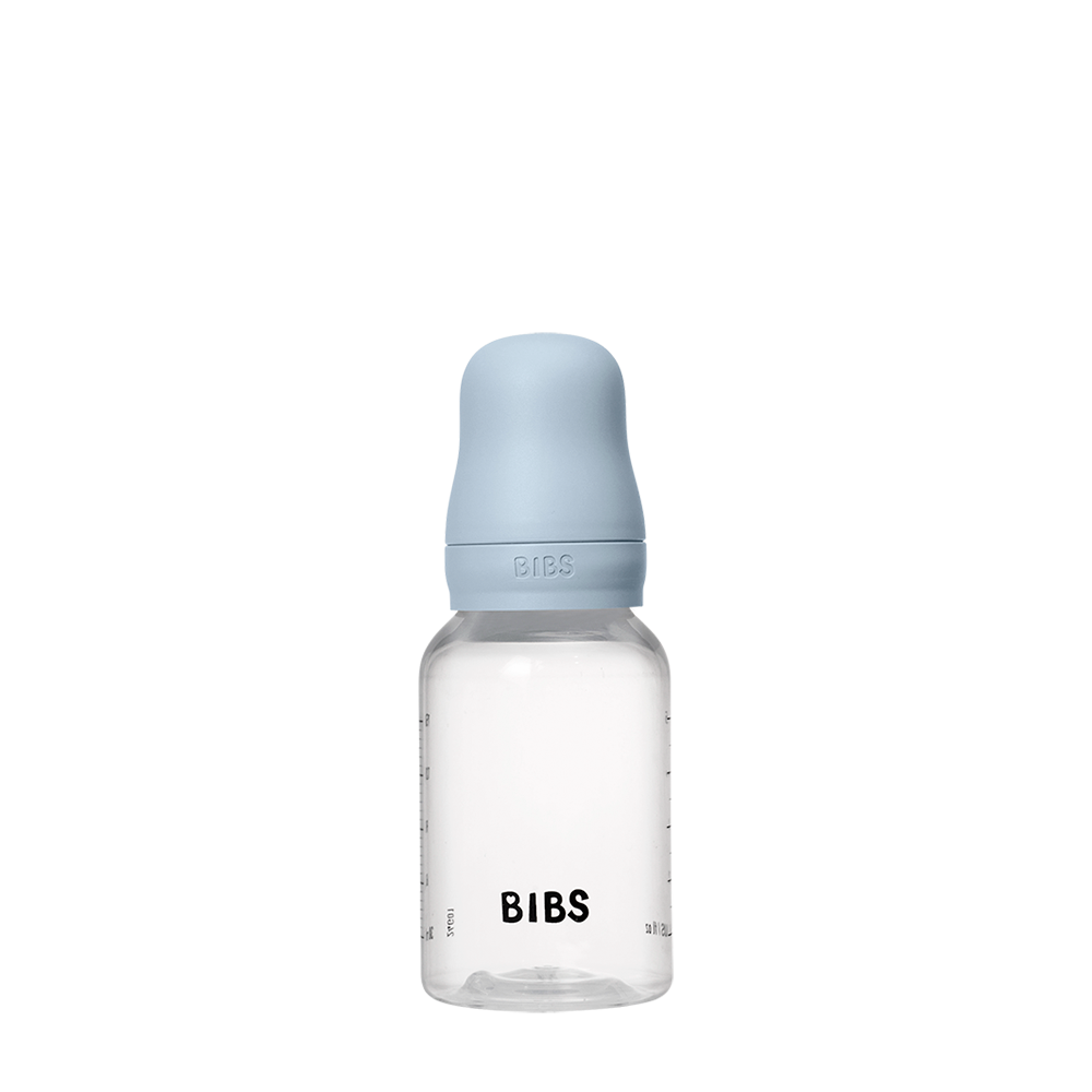 Biberon sans BPA 150ml avec tétine en latex Débit lent - Baby Blue