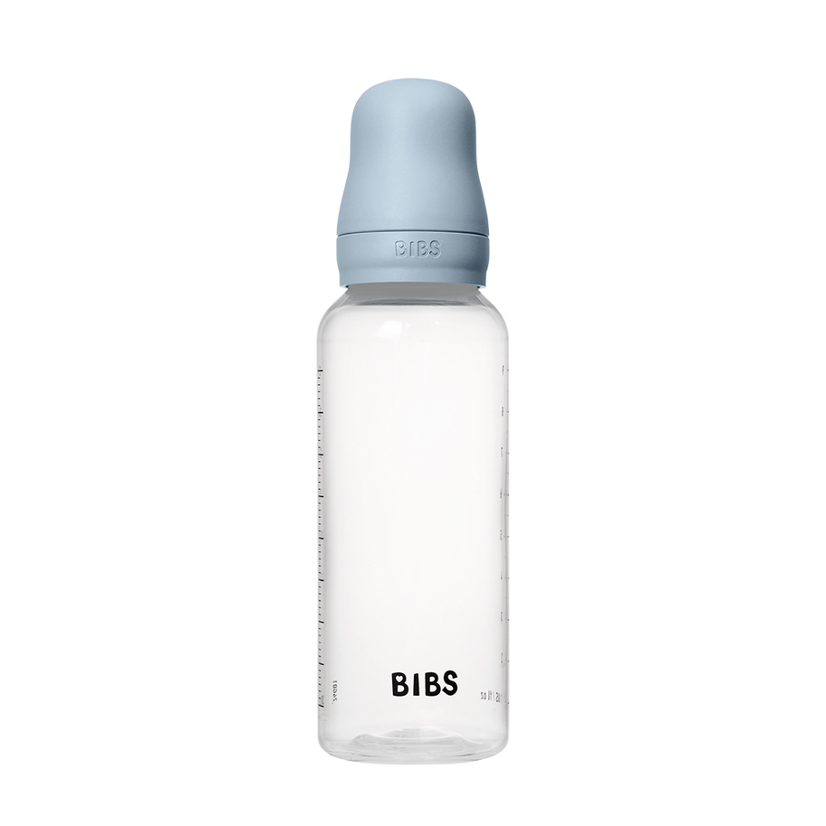 Biberon BIBS Sans BPA 270ml – Silicone Débit moyen - Baby Blue