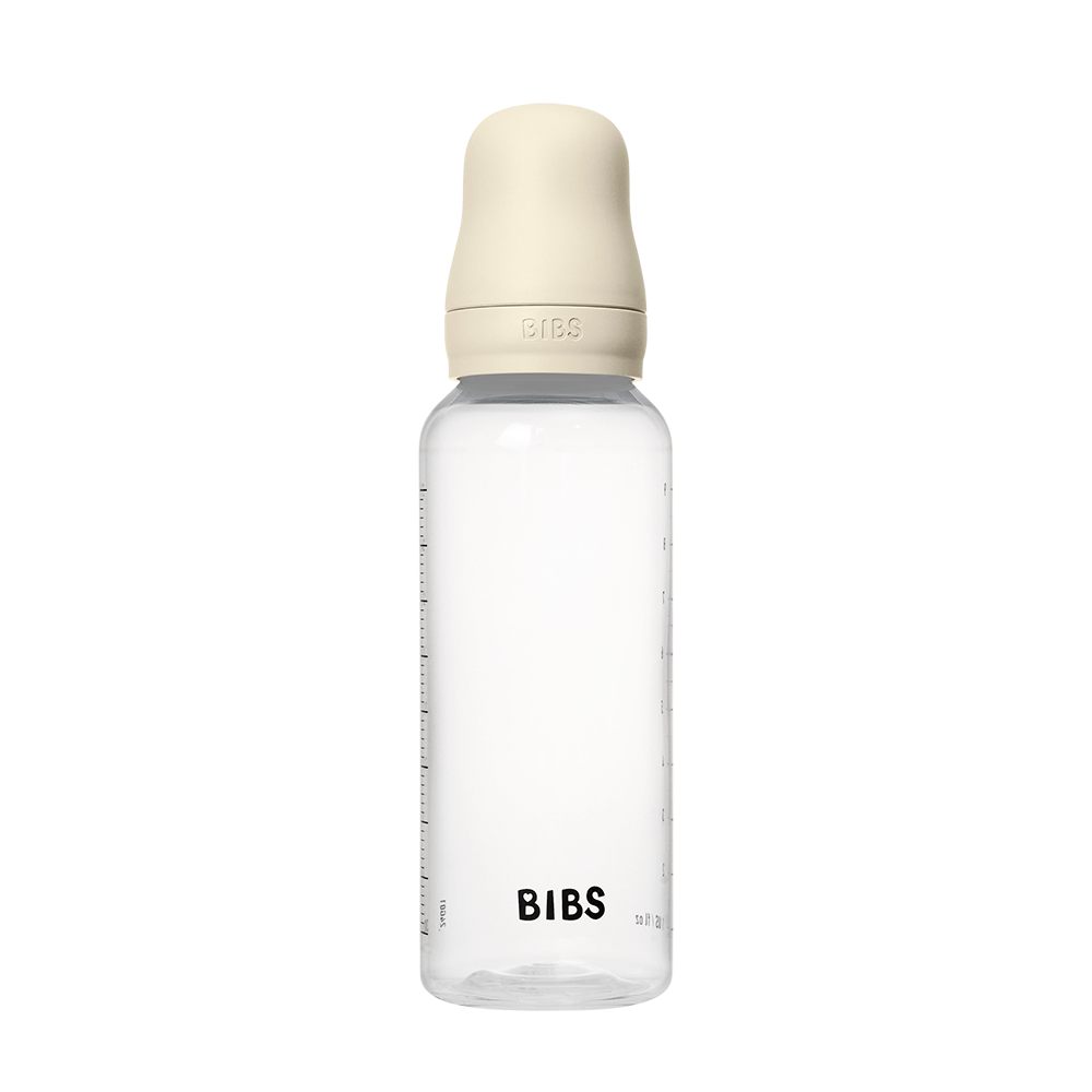 Biberon BIBS Sans BPA 270ml – Silicone Débit moyen - Ivory
