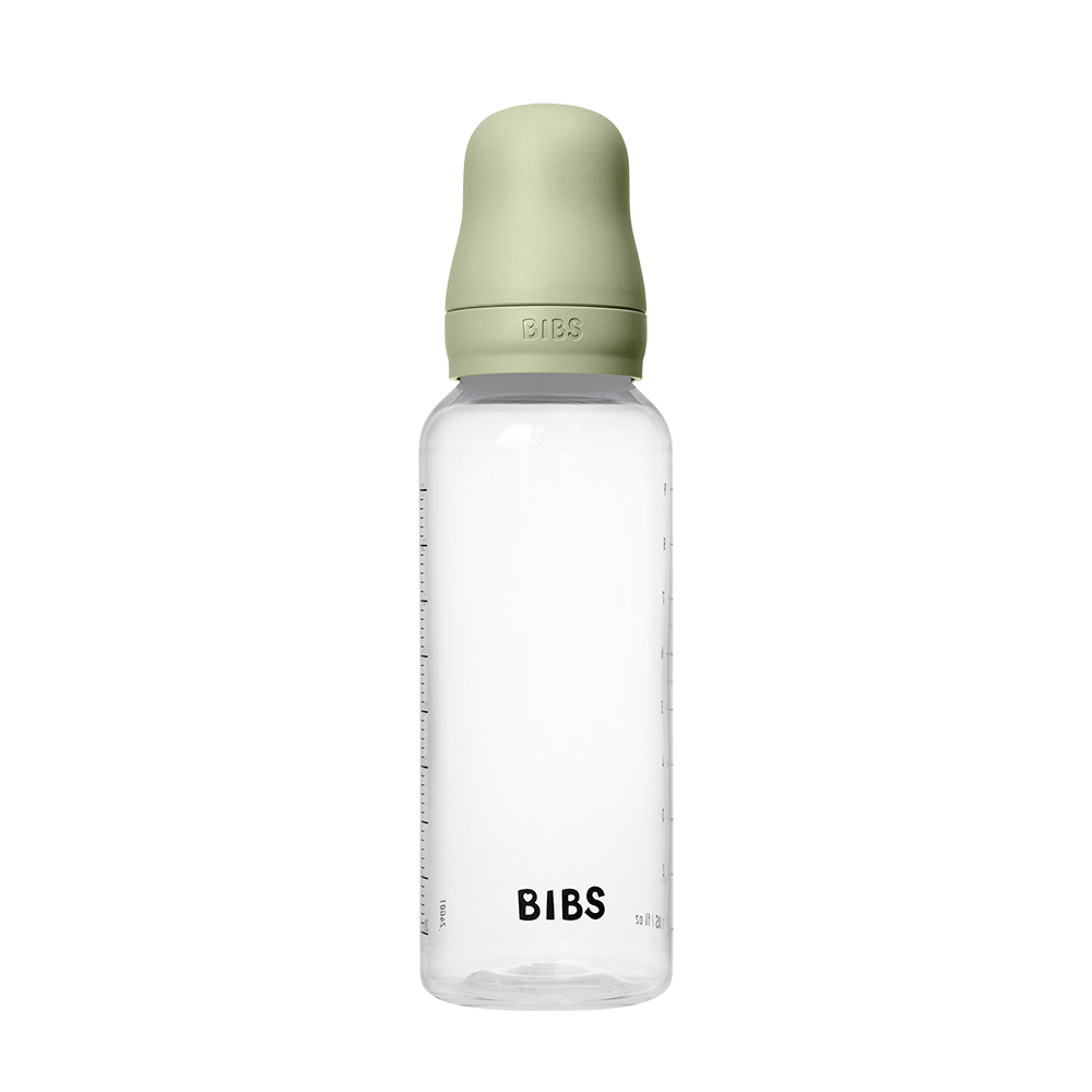 Biberons en Plastique sans BPA 270ml avec Tétine en Latex Débit moyen - Sage - BIBS