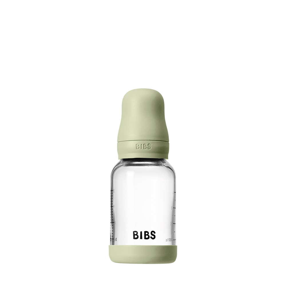 Biberon en Verre 120ml avec Tétine en Silicone Débit Lent - Sage