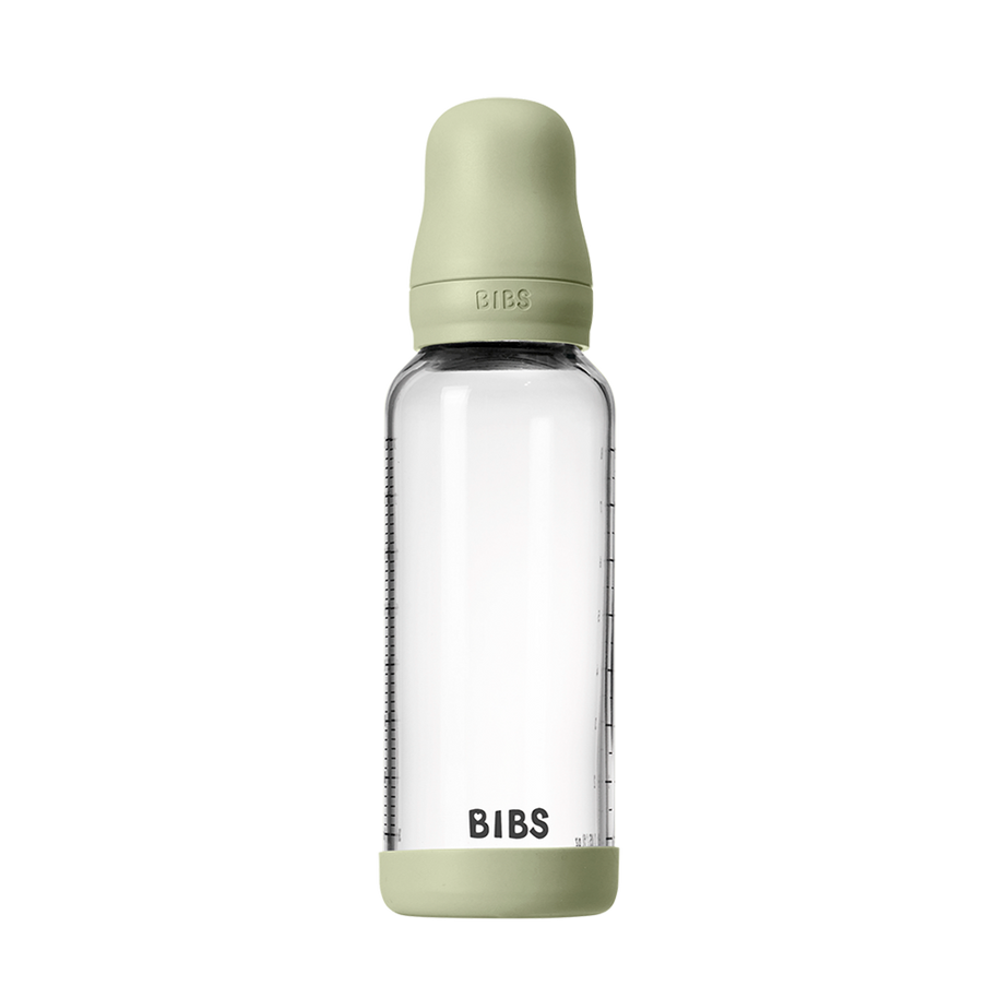 Biberon en Verre 240ml avec Tétine en Silicone Débit Moyen - Sage