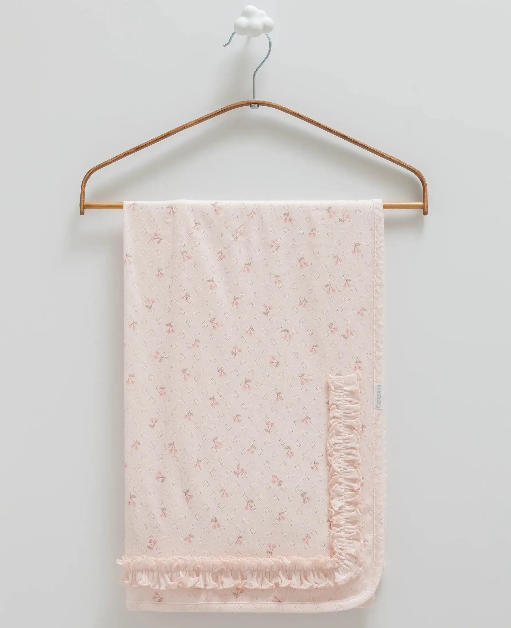 Couverture bébé rose 90x90