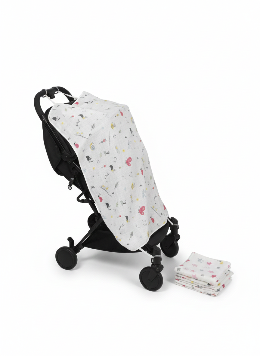 couverture poussette multicolore - sevibebe - pour bébé Maroc -www.babyboss.ma