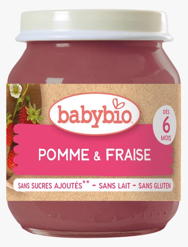 Babybio Petit Pot Pomme de Nouvelle-Aquitaine & Fraise 2x 130g