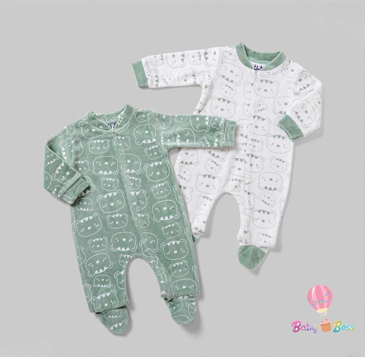 Grenouillère pour garçons vert - flash - pour bébé Maroc -www.babyboss.ma