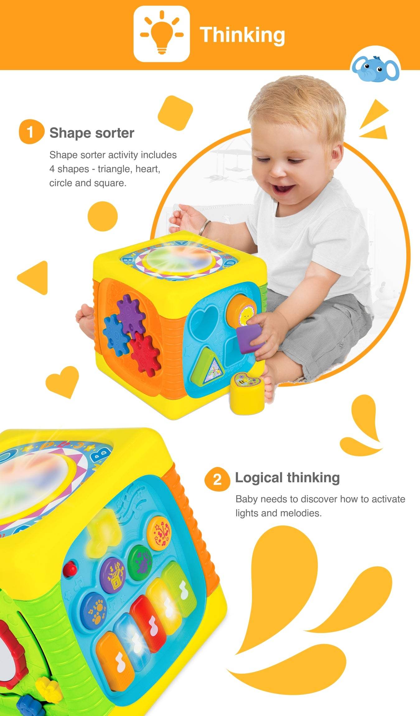 Cubo de actividades grande Winfun 8M+