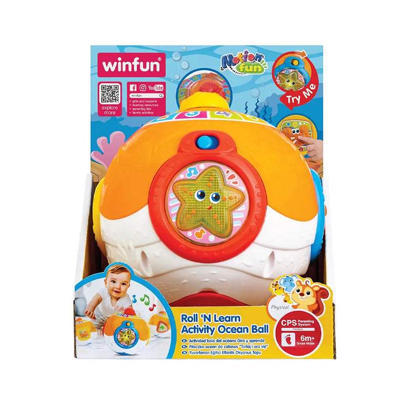 Winfun Vibrating Musical Ball Ocean Orange - 6M+