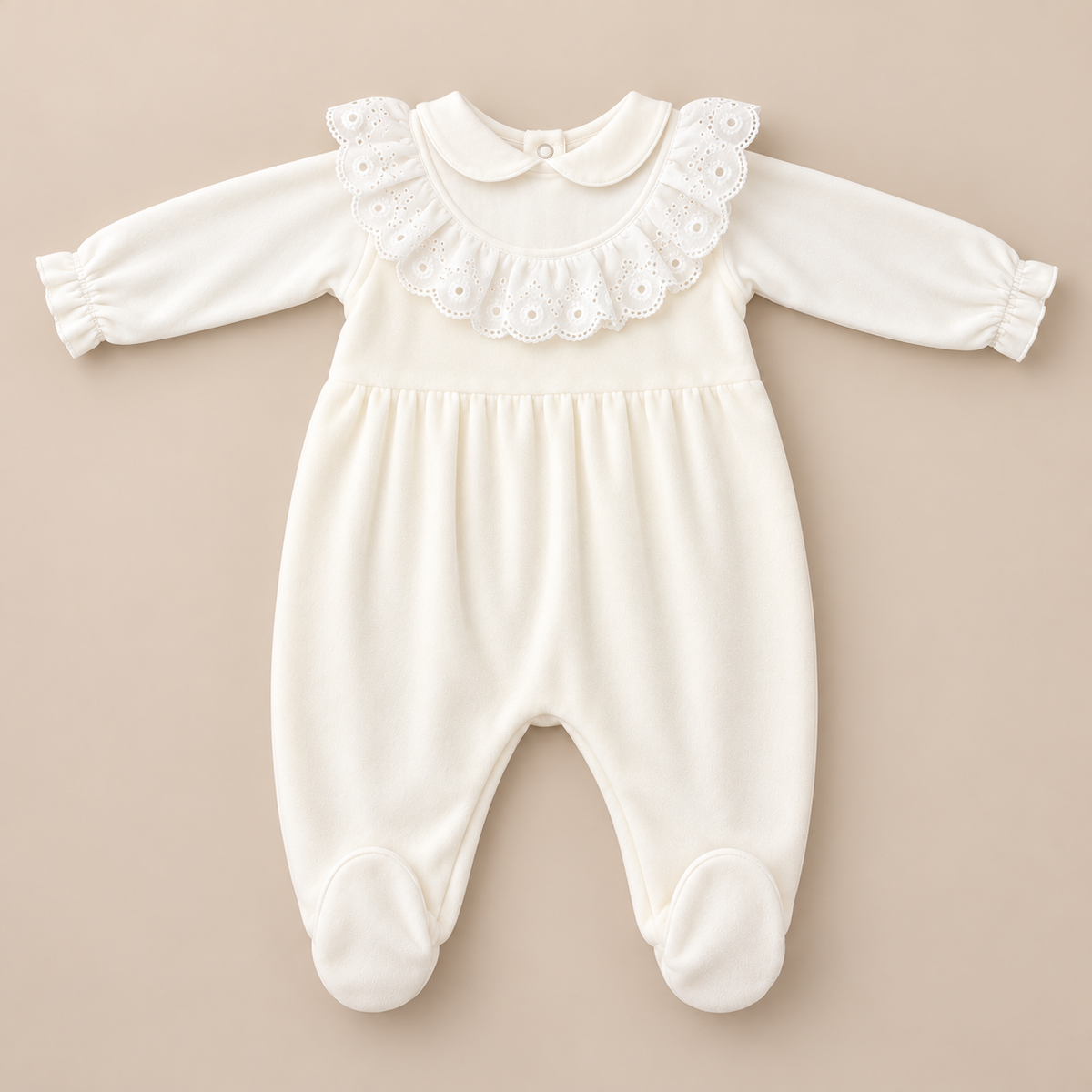 Grenouillère bébé en velours Bebelina