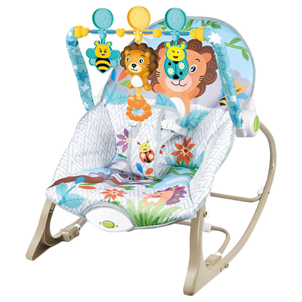 BabyBouncer 2 in 1: كرسي استرخاء متطور ومهدئ موسيقي للأطفال