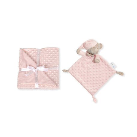 Interbaby Couverture En Bulles 80 X 110+Doudou - Rose