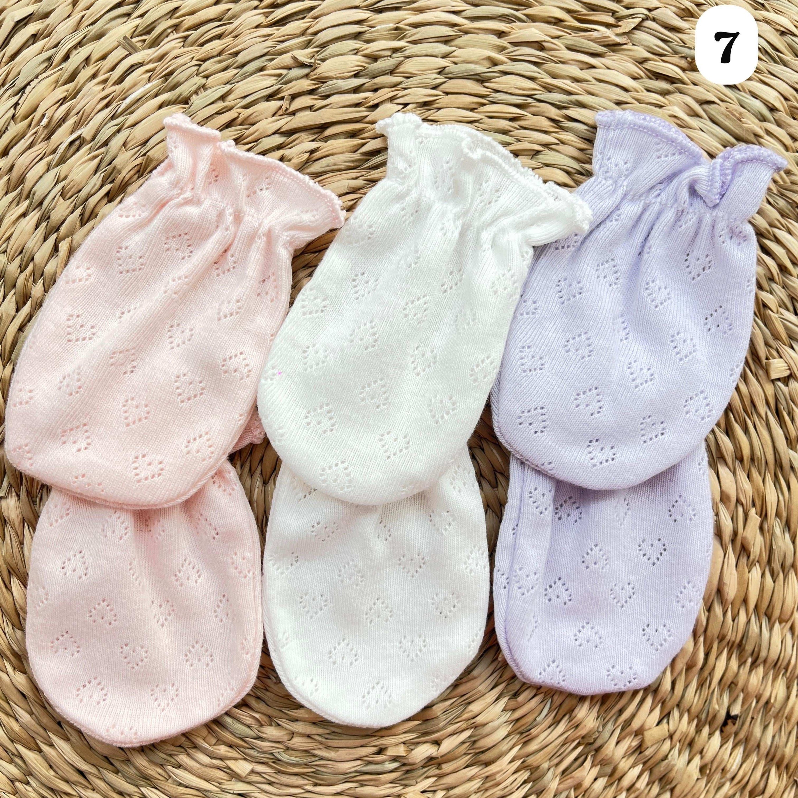 Lot de 3 moufles bébé 100% Coton