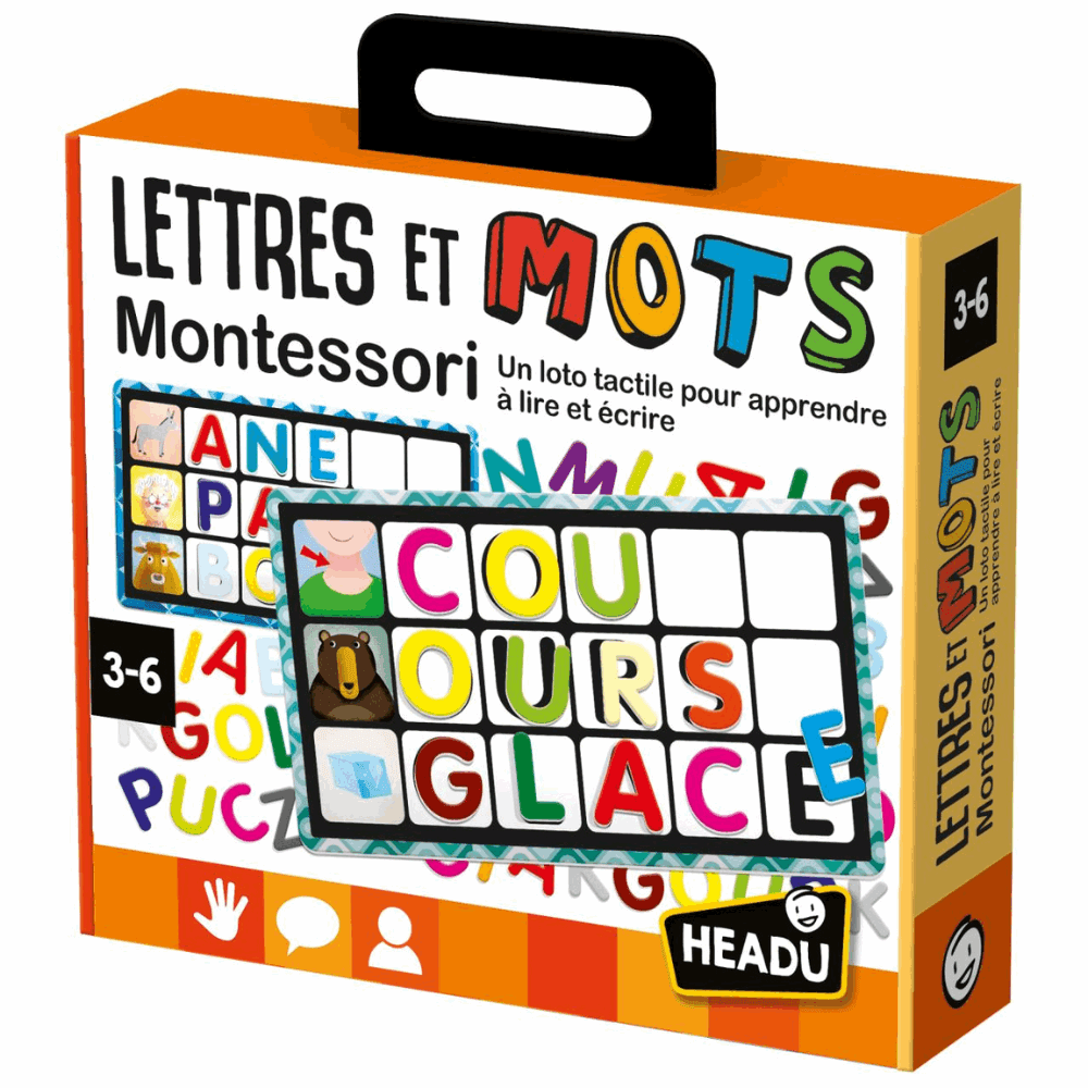 Lettres et Mots Montessori - Headu - pour bébé Maroc -www.babyboss.ma