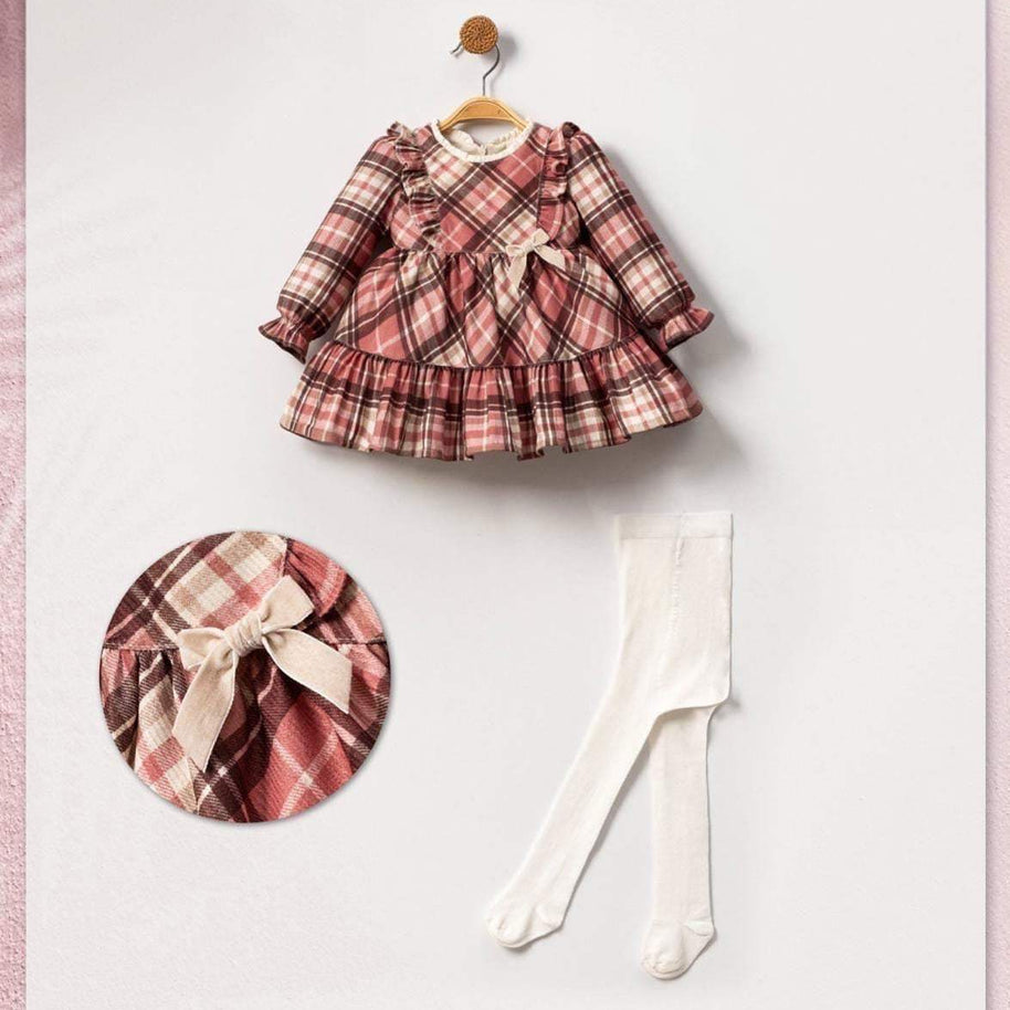 Robe Douce et Bas Assortis pour Bébé - babyboss Mode - pour bébé Maroc -www.babyboss.ma