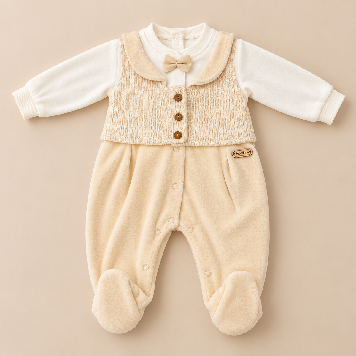 Grenouillère bébé en velours Bebelina