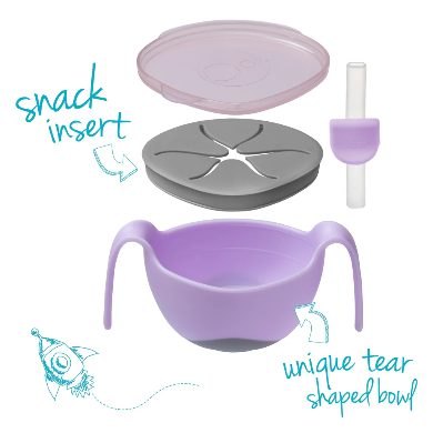 bowl + straw - boysenberry