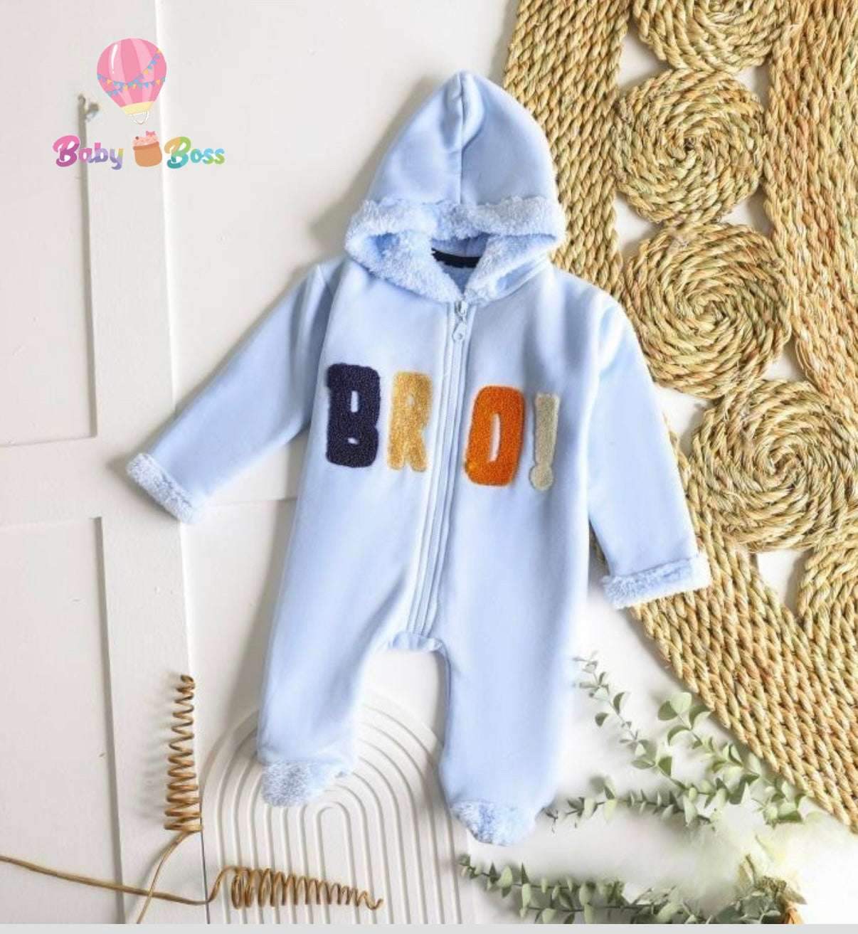 Grenouillère pour garçons bleu broo - flash - pour bébé Maroc -www.babyboss.ma