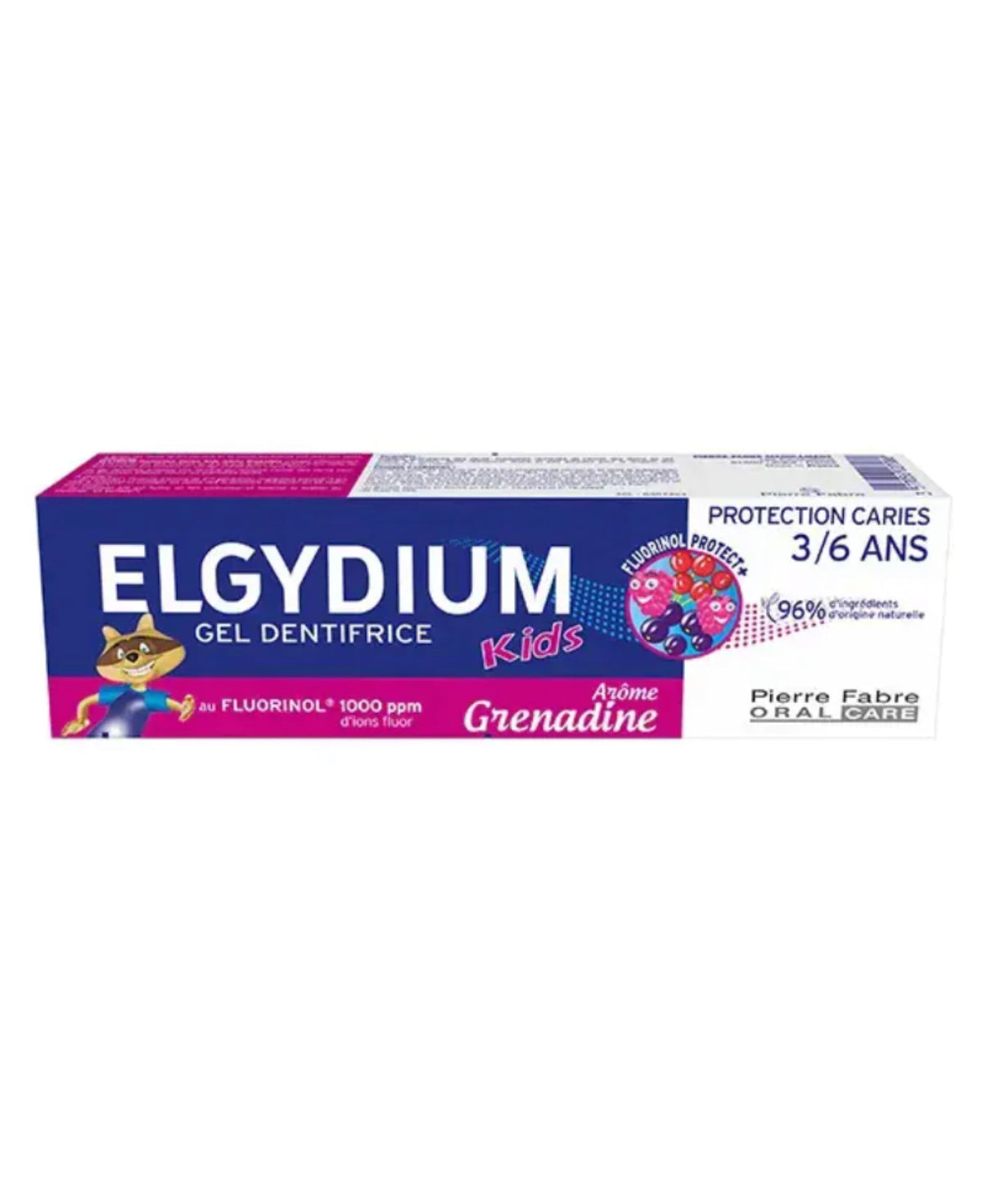 Kids Gel dentifrice arôme grenadine Elgydium - tube de 50ml