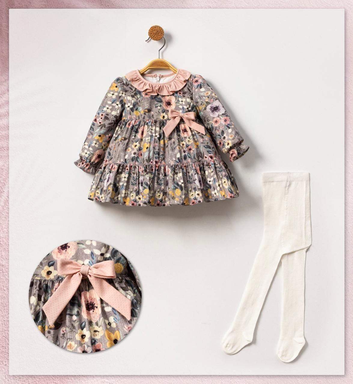 Robe Douce et Bas Assortis pour Bébé - babyboss Mode - pour bébé Maroc -www.babyboss.ma