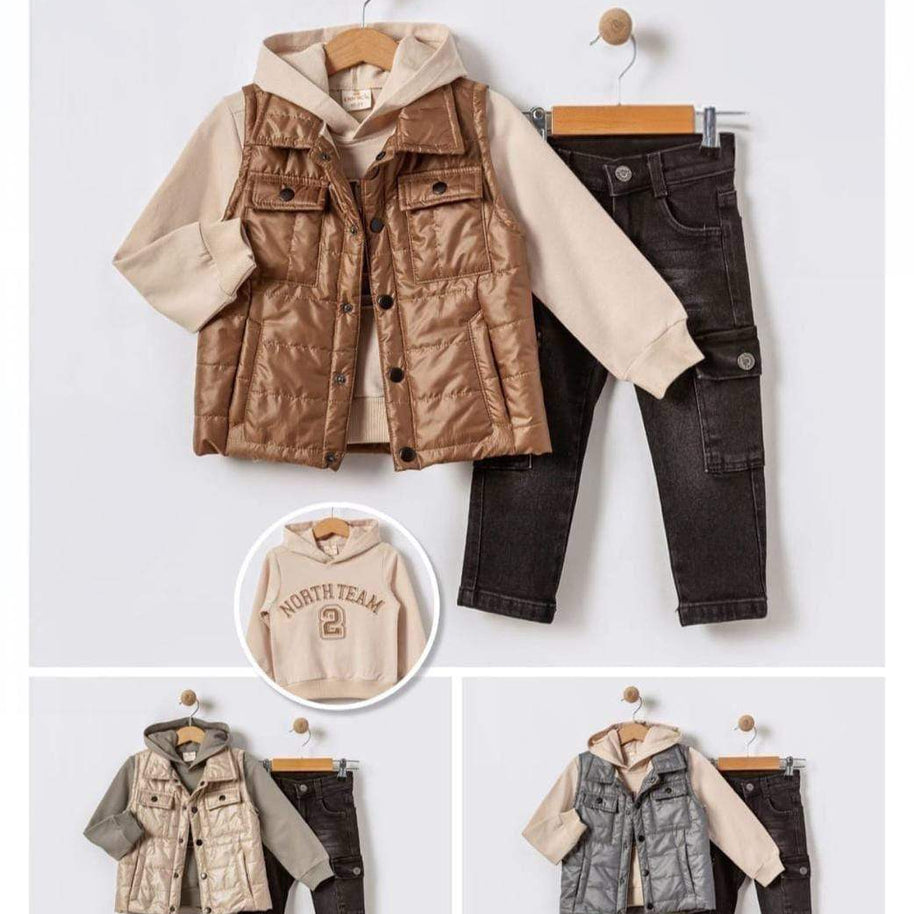 Ensemble 3 pièces pour garçons - babyboss Mode - pour bébé Maroc -www.babyboss.ma