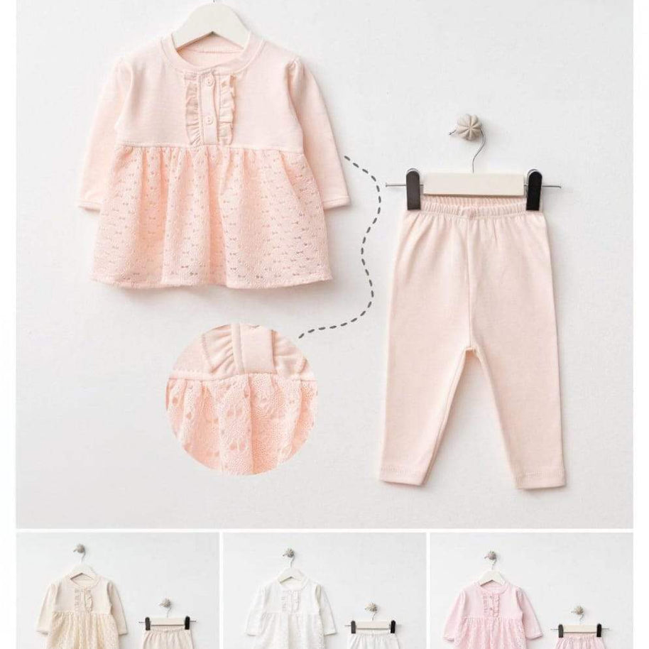 Ensemble 2 pièces 100% cotton pour fille - Bebelinna - pour bébé Maroc -www.babyboss.ma