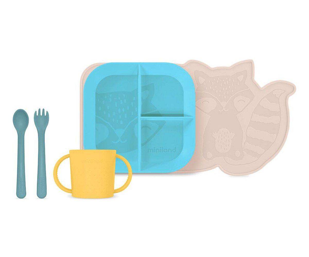 Miniland Vaisselle BLW avec nappe antidérapante pour les enfants - SUNSHINE - Miniland - pour bébé Maroc -www.babyboss.ma