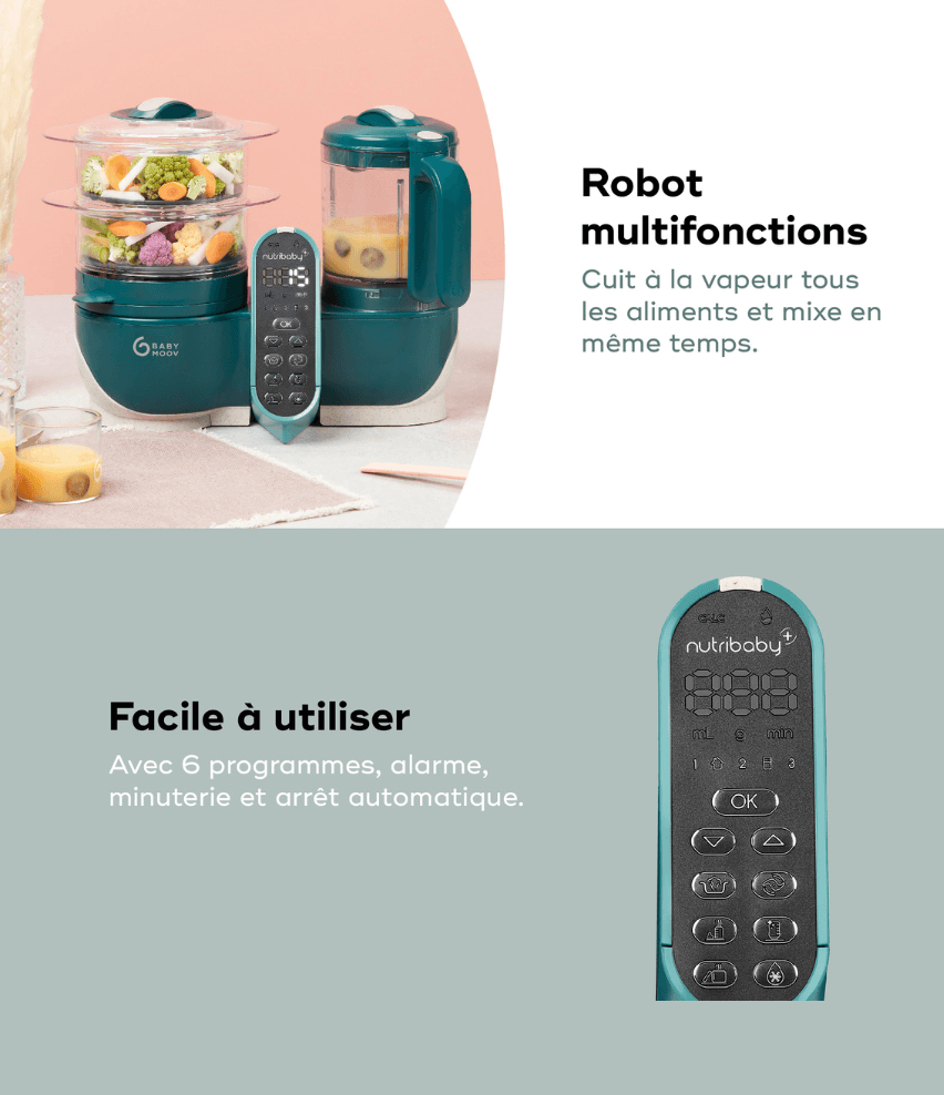 Nutribaby(+) - Robot culinaire multifonctions - Babymoov - REPAS pour bébé Maroc -www.babyboss.ma