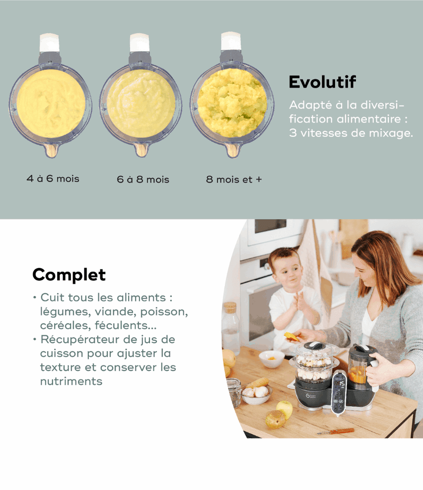 Nutribaby(+) - Robot culinaire multifonctions - Babymoov - REPAS pour bébé Maroc -www.babyboss.ma