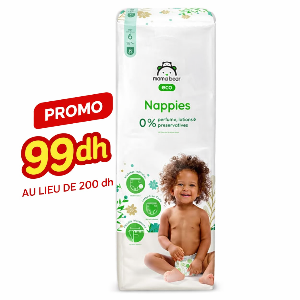 Mama Bear Couches Taille 6 (16+ kg) – Pack 40 pièces