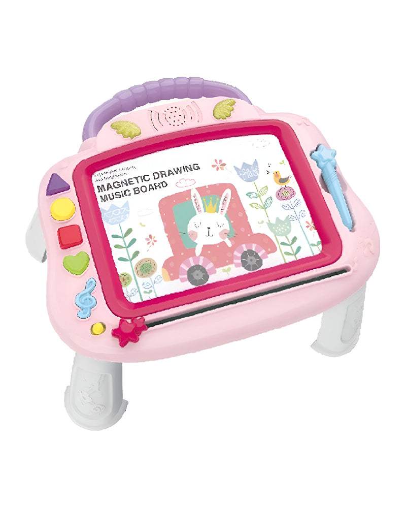 Ardoise Musicale Magnétique de Dessin 18M+ - Rose - Kids Melody - Ardoises Magnétiques pour bébé Maroc -www.babyboss.ma
