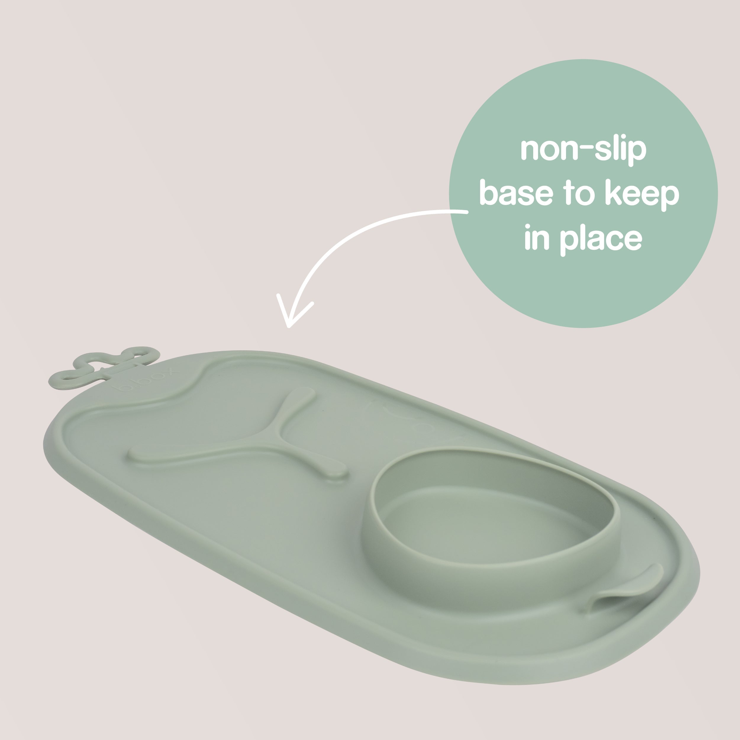 Set de Table Silicone Roll + Go b.box - ocean - sage - b.box - roll + go mealtime mat pour bébé Maroc -www.babyboss.ma